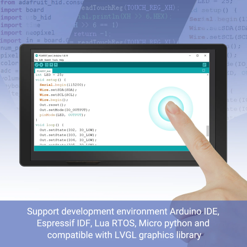 CrowPanel 7.0" -HMI ESP32 Display 800x480 RGB TFT LCD Touch Screen