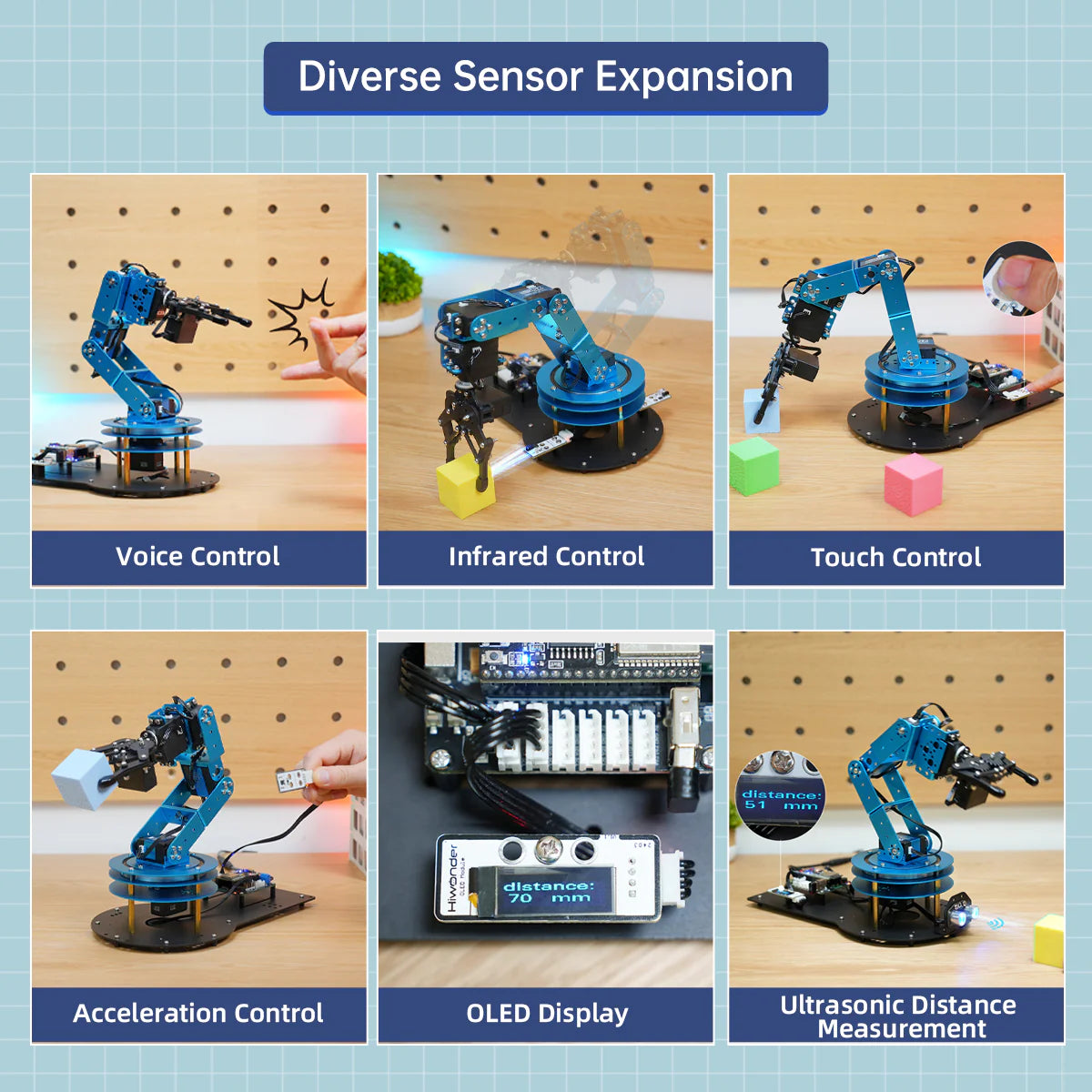 Hiwonder LeArm AI Desktop Robot Arm with AI Vision & Voice Interaction, Support Arduino Programming & Sensor Expansion