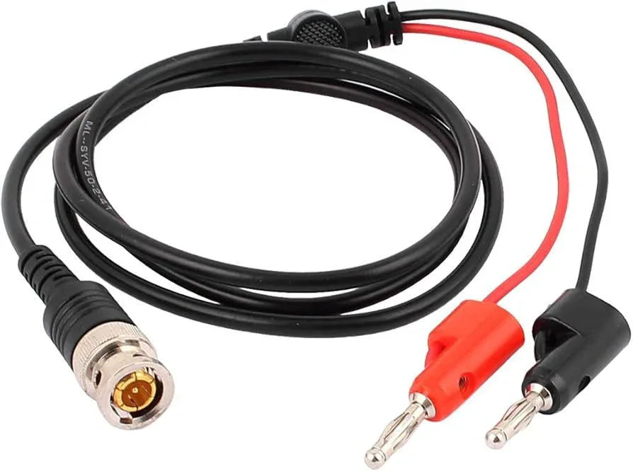 BNC Dual 4mm Banana Connector with Socket Test Leads Probe Cable - Robot Pi Shop