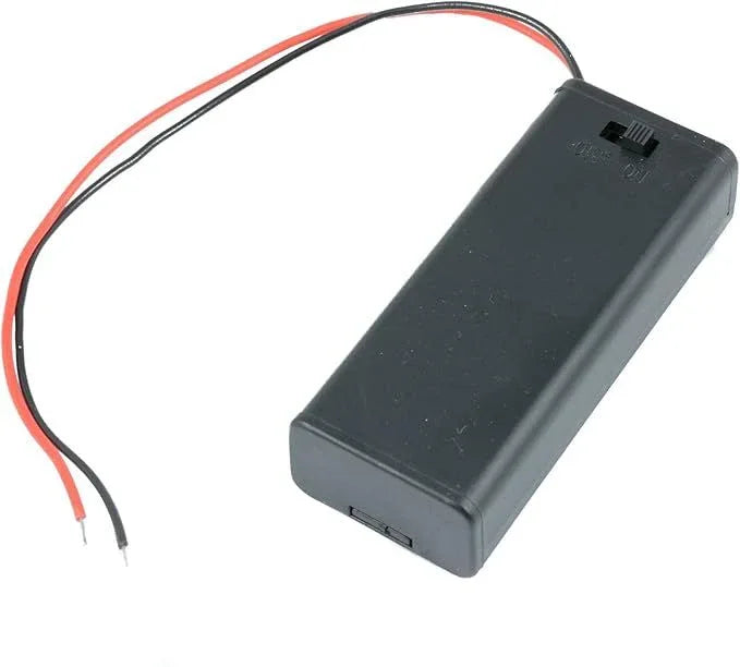 2-AAA Battery Holder, Enclosed with Switch - Robot Pi Shop