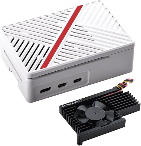 GeeekPi Raspberry Pi 5 White Case - Robot Pi Shop