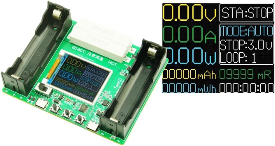 2 Channels 18650 Battery Capacity Internal Resistance Tester