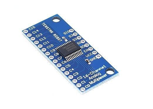 CD74HC4067 CMOS 16-Channel Analog/Digital Multiplexer Breakout Module - Robot Pi Shop