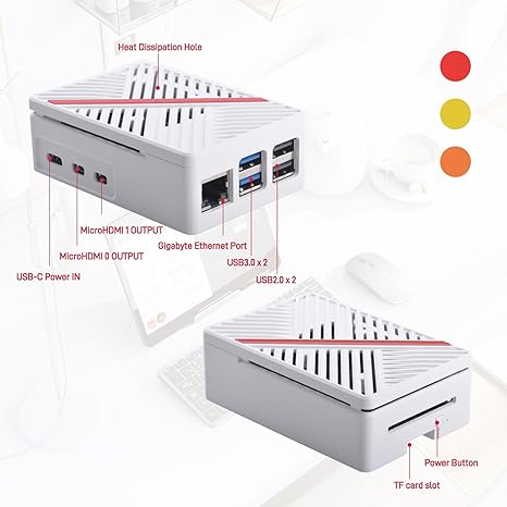 GeeekPi Raspberry Pi 5 White Case