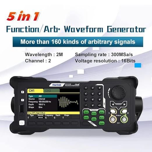 HANTEK HDG3022B Signal Generator 2CH 2M 25MHZ 300MSA/S USB Host Device