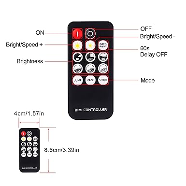 PWM RF 14 Keys Knob LED Dimmer