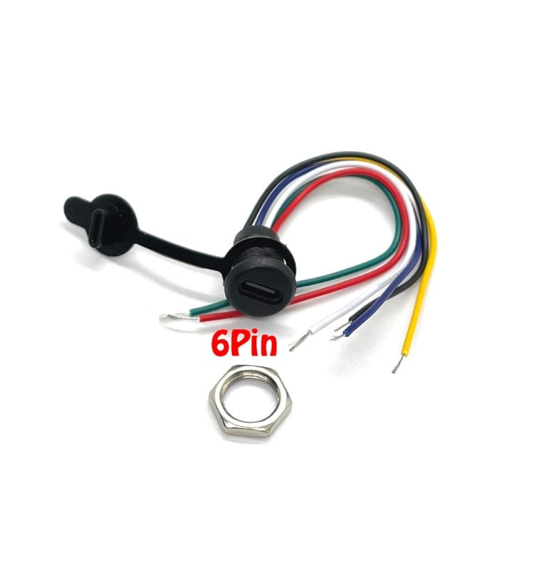 6Pin to USB-C Female Connector