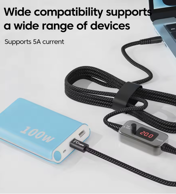 100W Type C To DC Power Boost Cable
