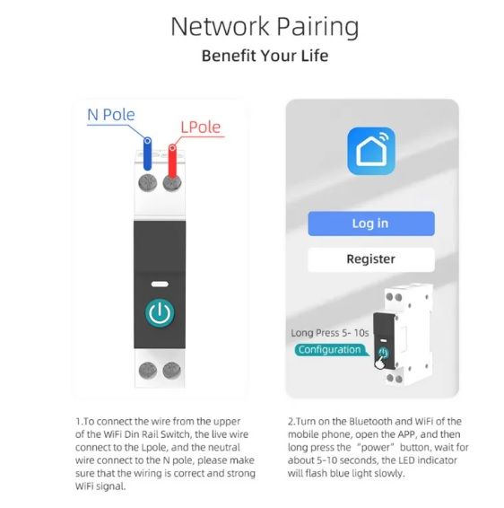 Smart Energy Monitor TUYA With Metering WIFI Smart Circuit Breaker