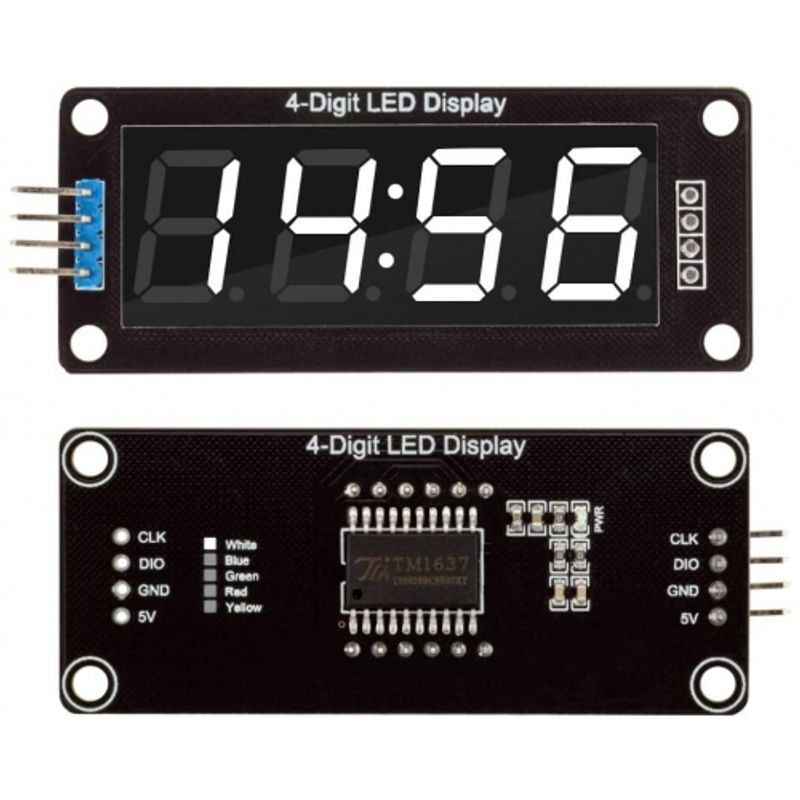 4 Digit 7 Segment TM1637 0.56'' Digital LED White