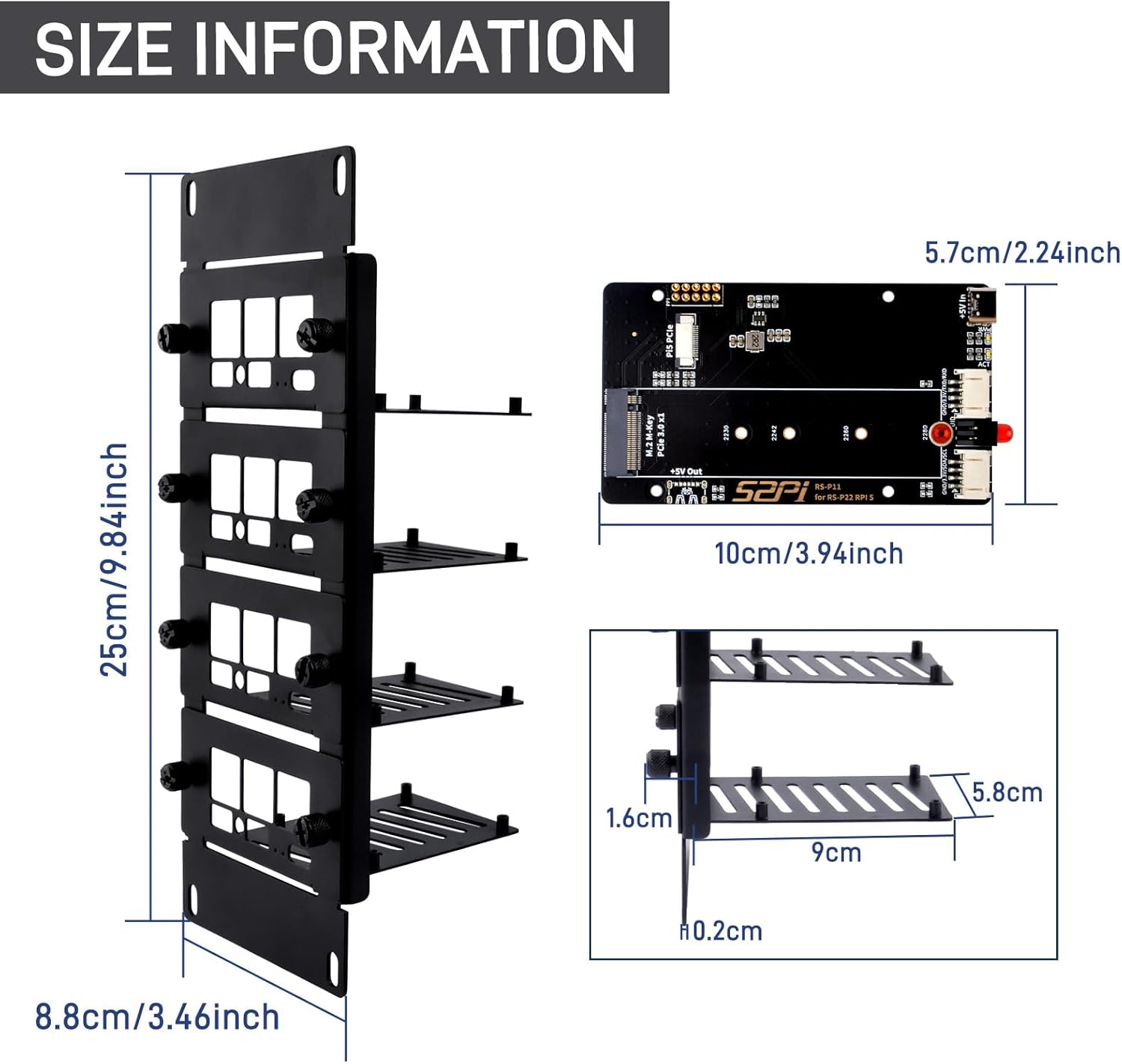 GeeekPi 10 Inch 2U Rack Mount for Raspberry Pi 5 – Robot Pi Shop