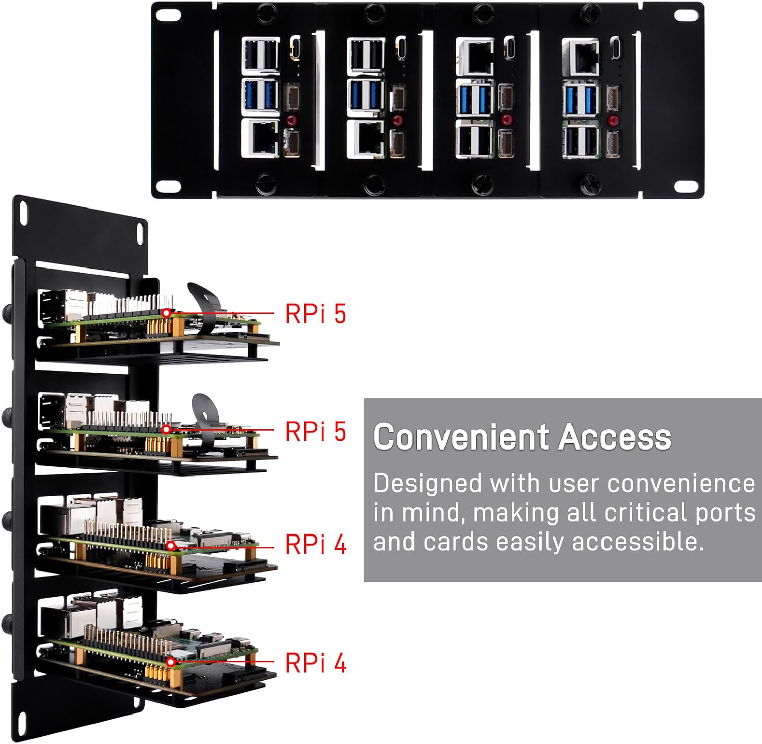 Glpi Rack 2u GeeekPi 10 Inch 2U Rack Mount for Raspberry Pi 5 – Robot Pi Shop