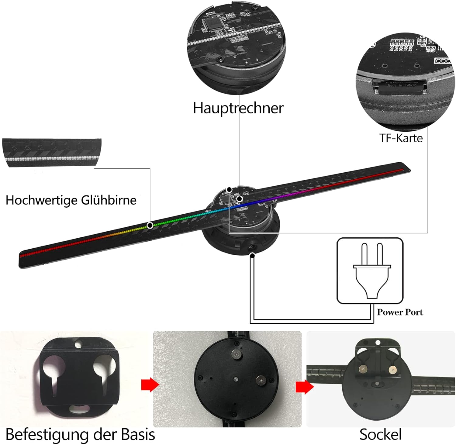 3D Hologram Fan Screen 42cm
