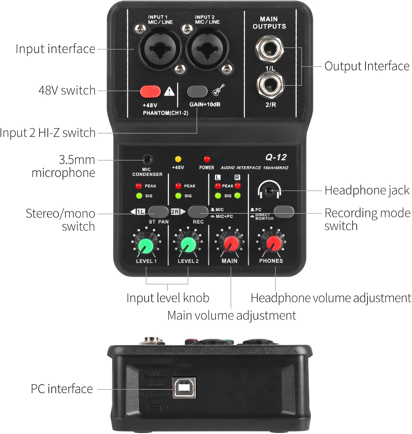Q12 USB Audio Interface