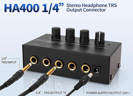 HA400 Headphone 4 Channel Amplifier