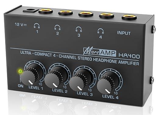 HA400 Headphone 4 Channel Amplifier - Robot Pi Shop