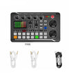 Sound card with control panel and cables on a white background