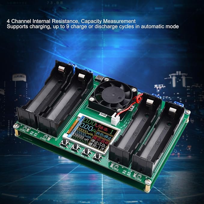 4 Channels 18650 Battery Capacity Internal Resistance Tester