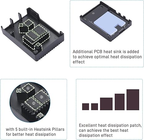 GeeekPi Aluminum Case Passive Cooler for Raspberry Pi 5