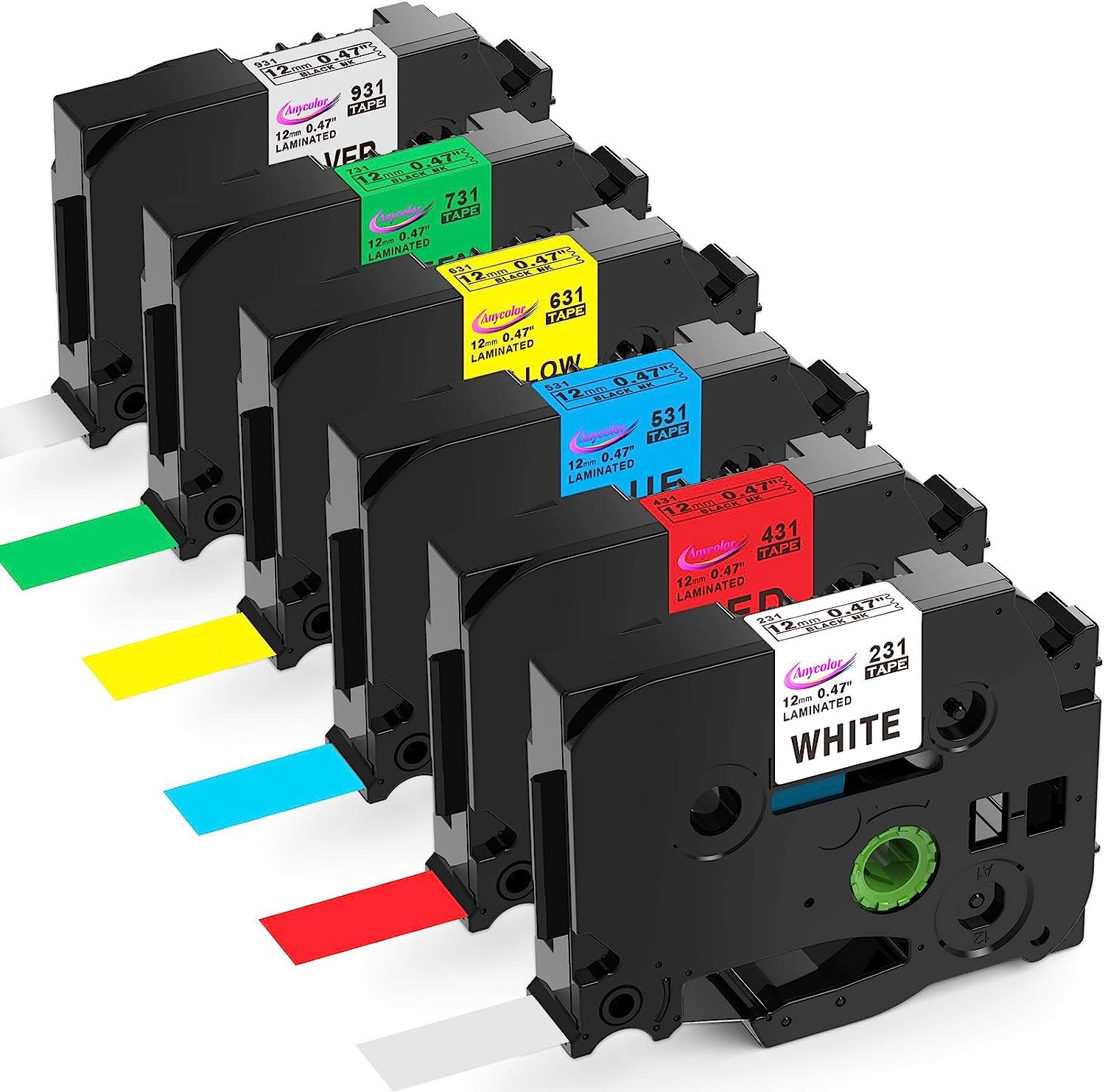 Printer Label with Stickers for Brother Label Machine Ribbon 12MM