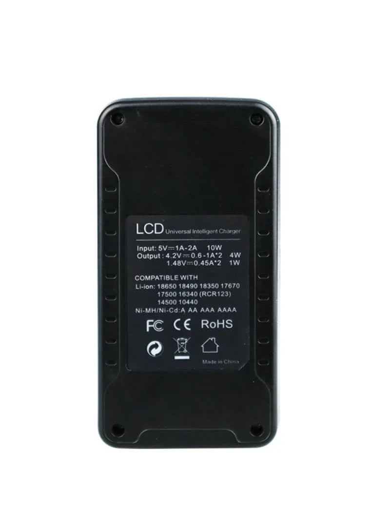 LCD Display Universal 2-Bay Smart Battery Charger YS-2 - Robot Pi Shop