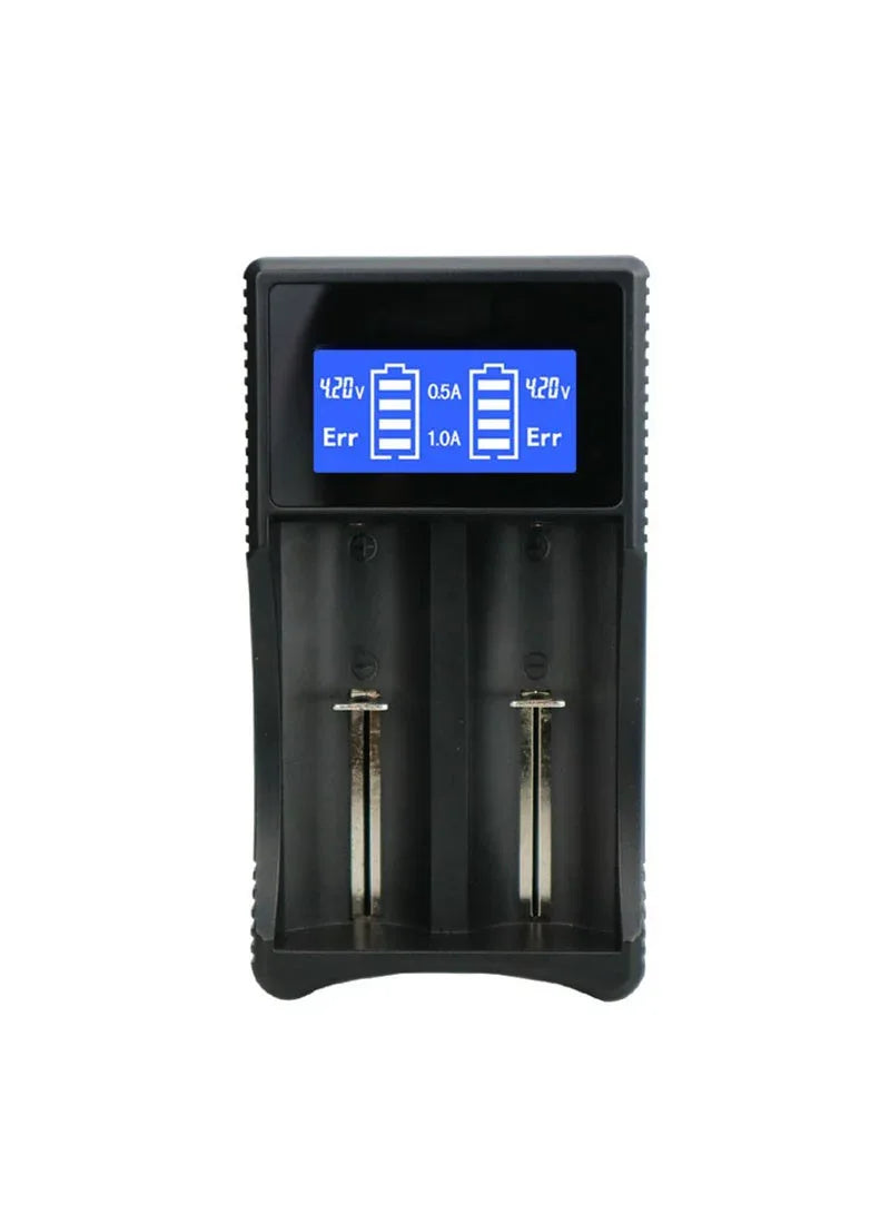LCD Display Universal 2-Bay Smart Battery Charger YS-3 - Robot Pi Shop
