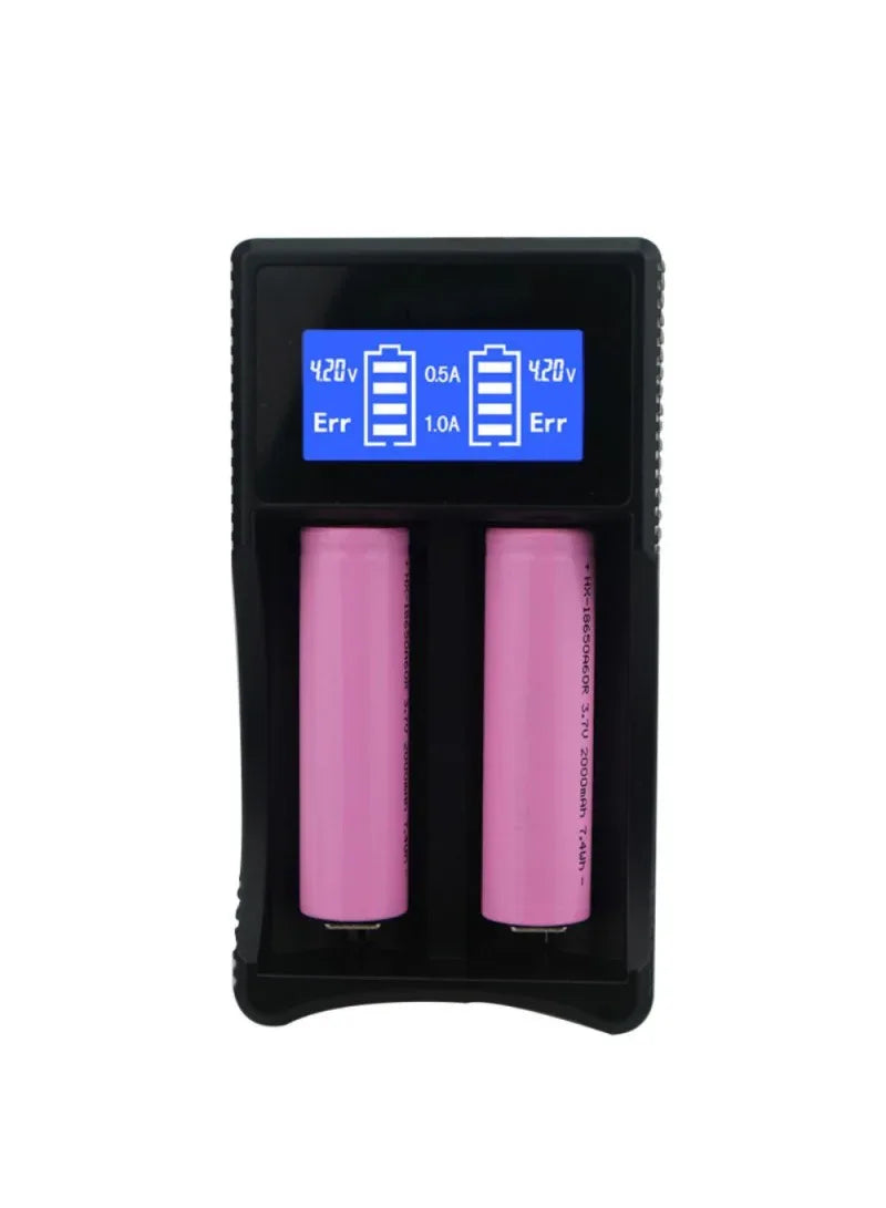 LCD Display Universal 2-Bay Smart Battery Charger YS-3 - Robot Pi Shop
