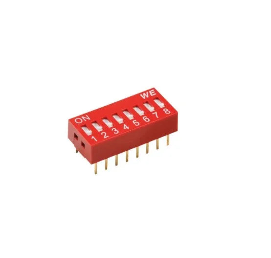 8-Pin Flat Dial Switch 2.54mm - Robot Pi Shop