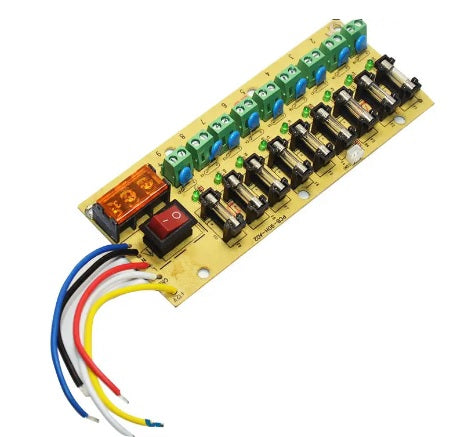 12V DC Power Distribution 9-way PCB board