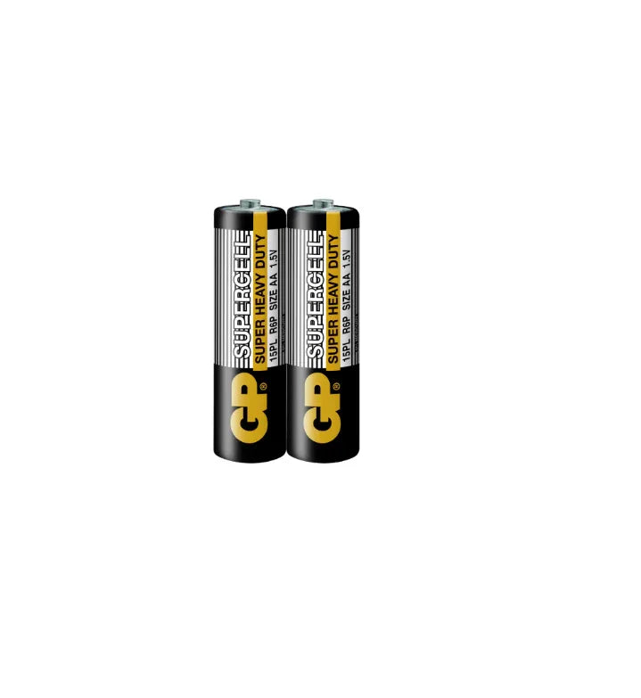 GP Supercell Carbon Zinc AA 2 Batteries - Robot Pi Shop