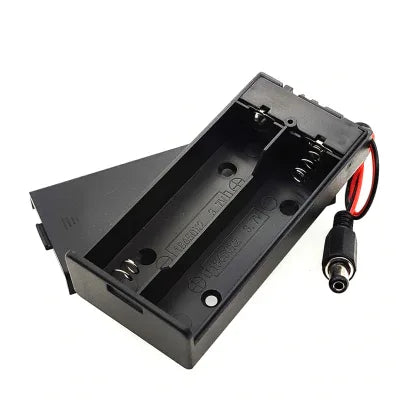 2x18650 Battery Holders with Power Plug and switch - Robot Pi Shop
