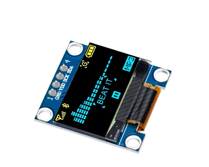 0.96 Inch I2C/IIC 4pin OLED Blue and Yellow Display Module