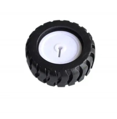 D-hole Rubber Wheel - Robot Pi Shop