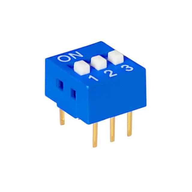 2.54mm DIP switch (SPST) 3 positions - Robot Pi Shop