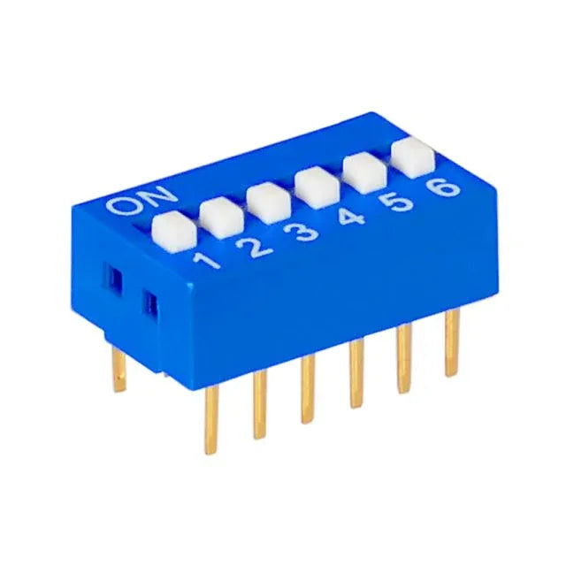 2.54mm DIP switch (SPST) 6 positions - Robot Pi Shop