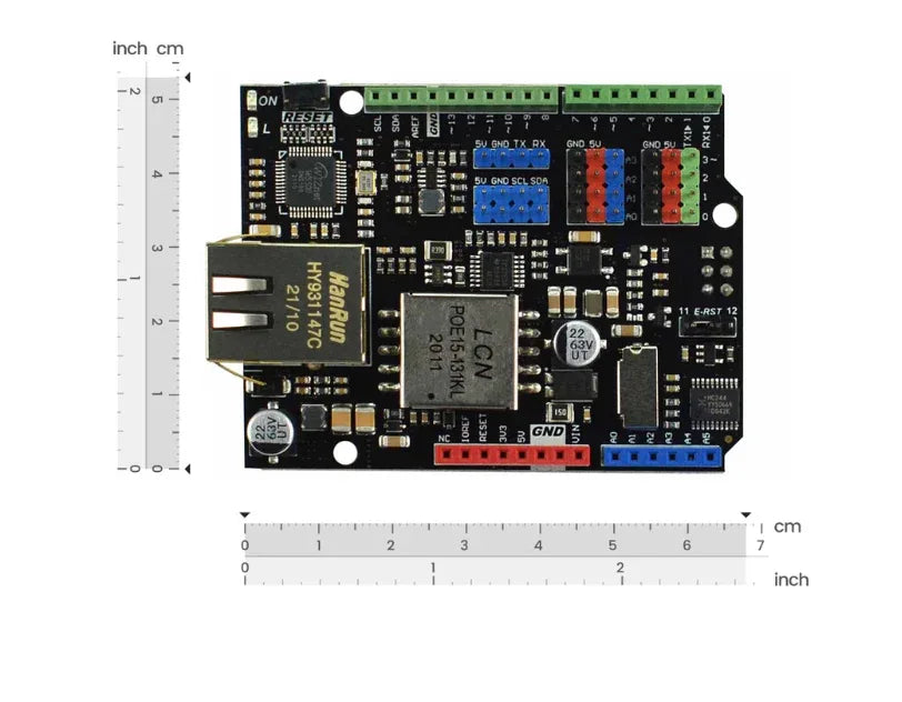 Ethernet and PoE Shield - W5500 Chipset - Robot Pi Shop