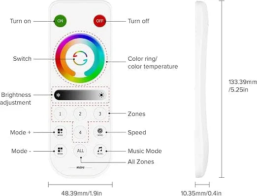 RB4 - RGBCCT Remote Control - Robot Pi Shop