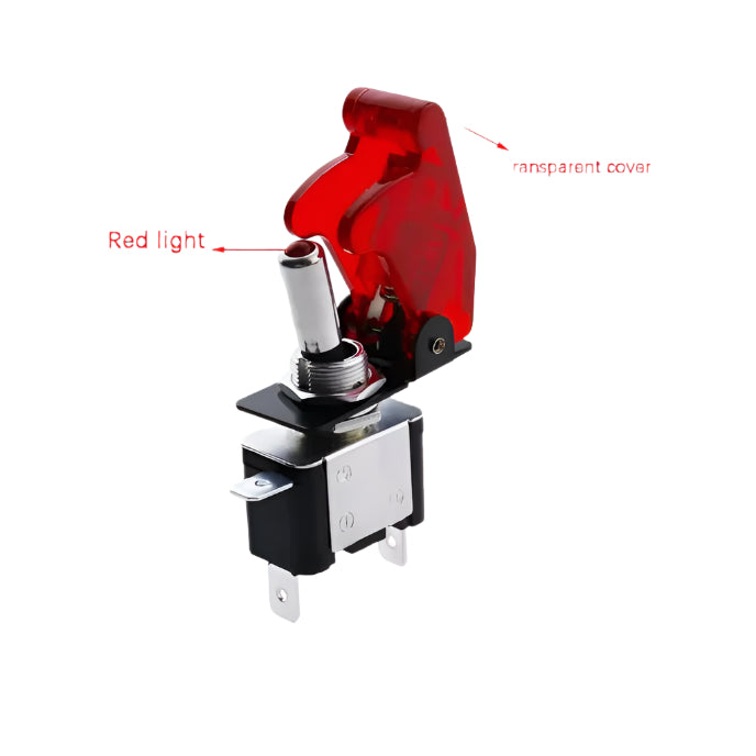 ASW-07D Toggle Switch with Light Rocker Red