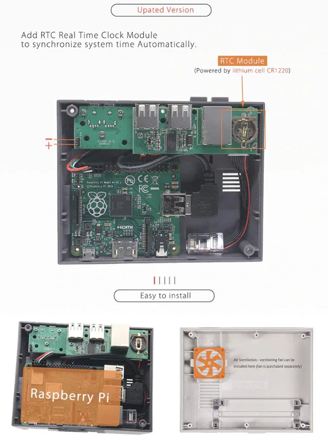 Raspberry Pi NESPi Pro Case with RTC - Robot Pi Shop