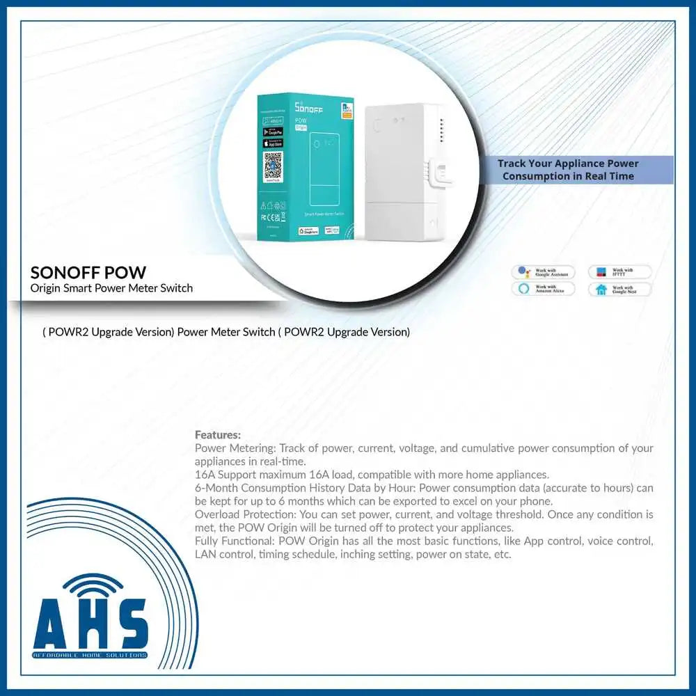SONOFF POW Origin Smart Power Meter Switch 16A