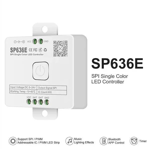 SP636E SPI Single Color LED Controller - Robot Pi Shop