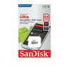 SanDisk Ultra microSDXC UHS-I memory card packaging on a white background