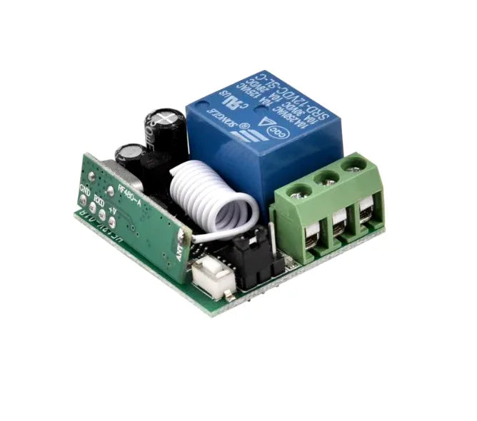 DC 12V Single Channel Relay Module RF Wireless Switch Receiver + Remote Control Transmitter - Robot Pi Shop