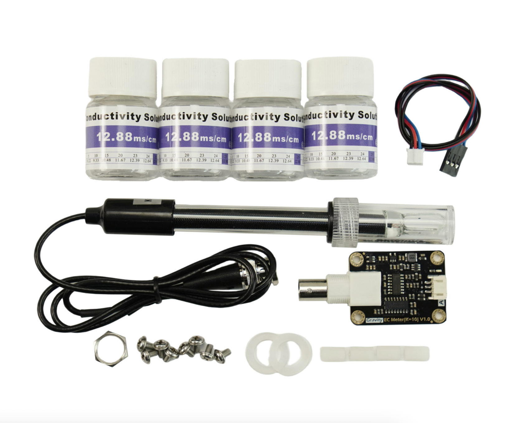 Gravity: Lab Grade Analog EC / Electrical Conductivity Sensor for Wastewater Testing (K=10)