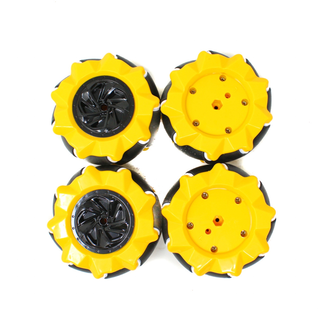 80mm-A Mecanum Wheel Compatible with 6.7mm Coupling Yellow