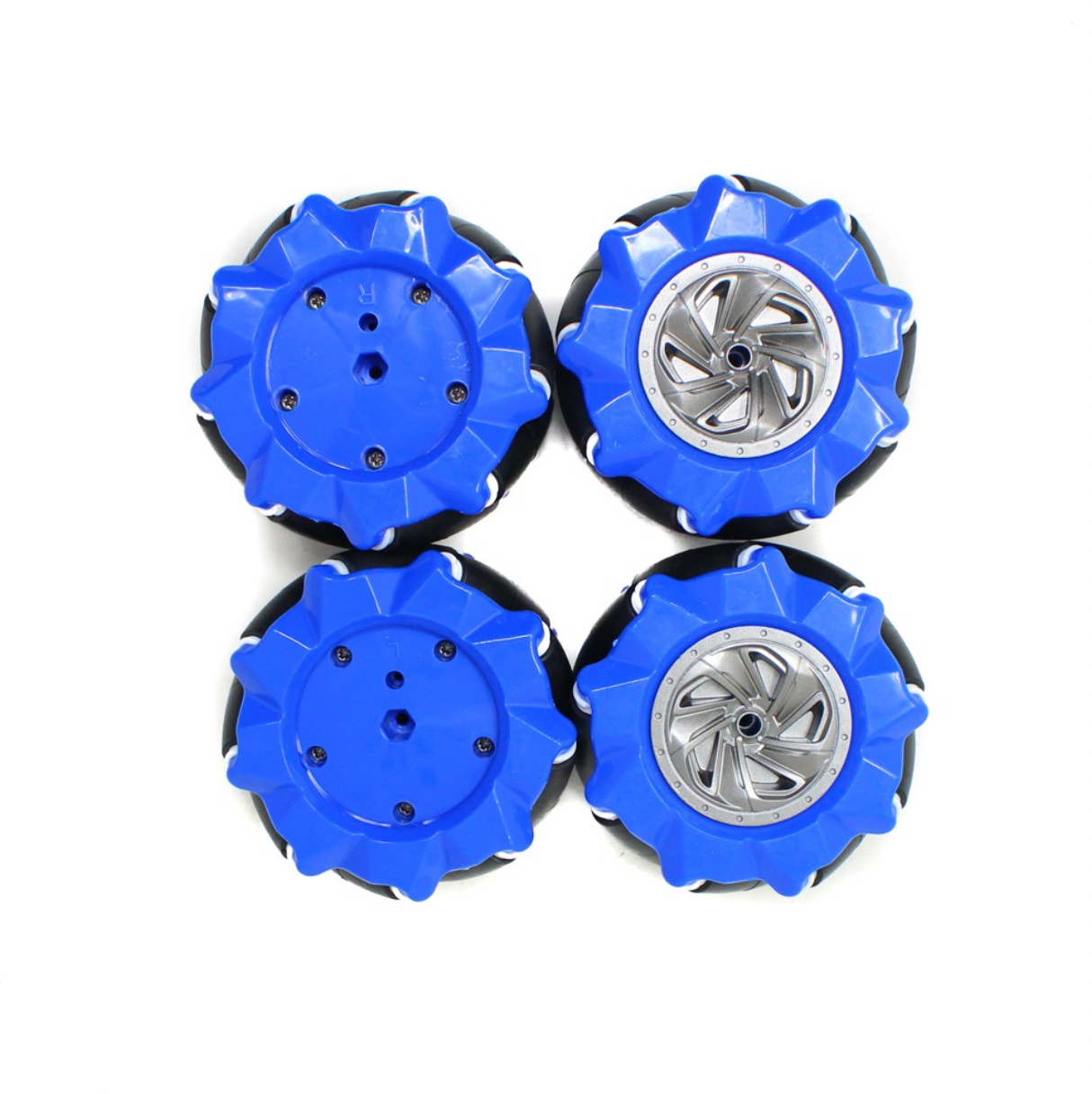 80mm-A Mecanum Wheel Compatible with 6.7mm Coupling Blue