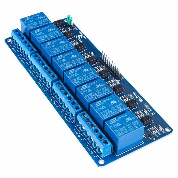 8 Channel 5V Relay Shield Module - Robot Pi Shop