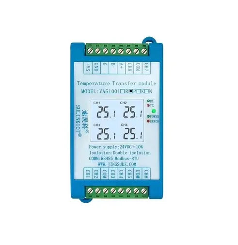 8-channel K-type thermocouple to RS485 NTC module VAS1001 - Robot Pi Shop