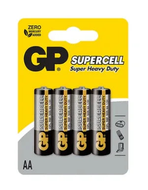 GP Supercell Carbon Zinc AA - Robot Pi Shop