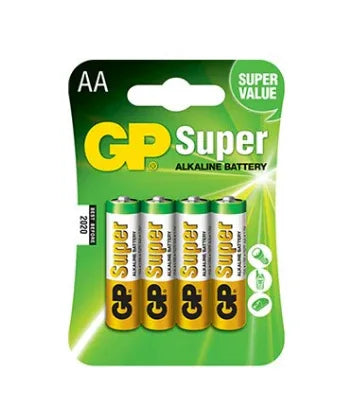 GP Battery Super Alkaline AA 4 Pieces - Robot Pi Shop